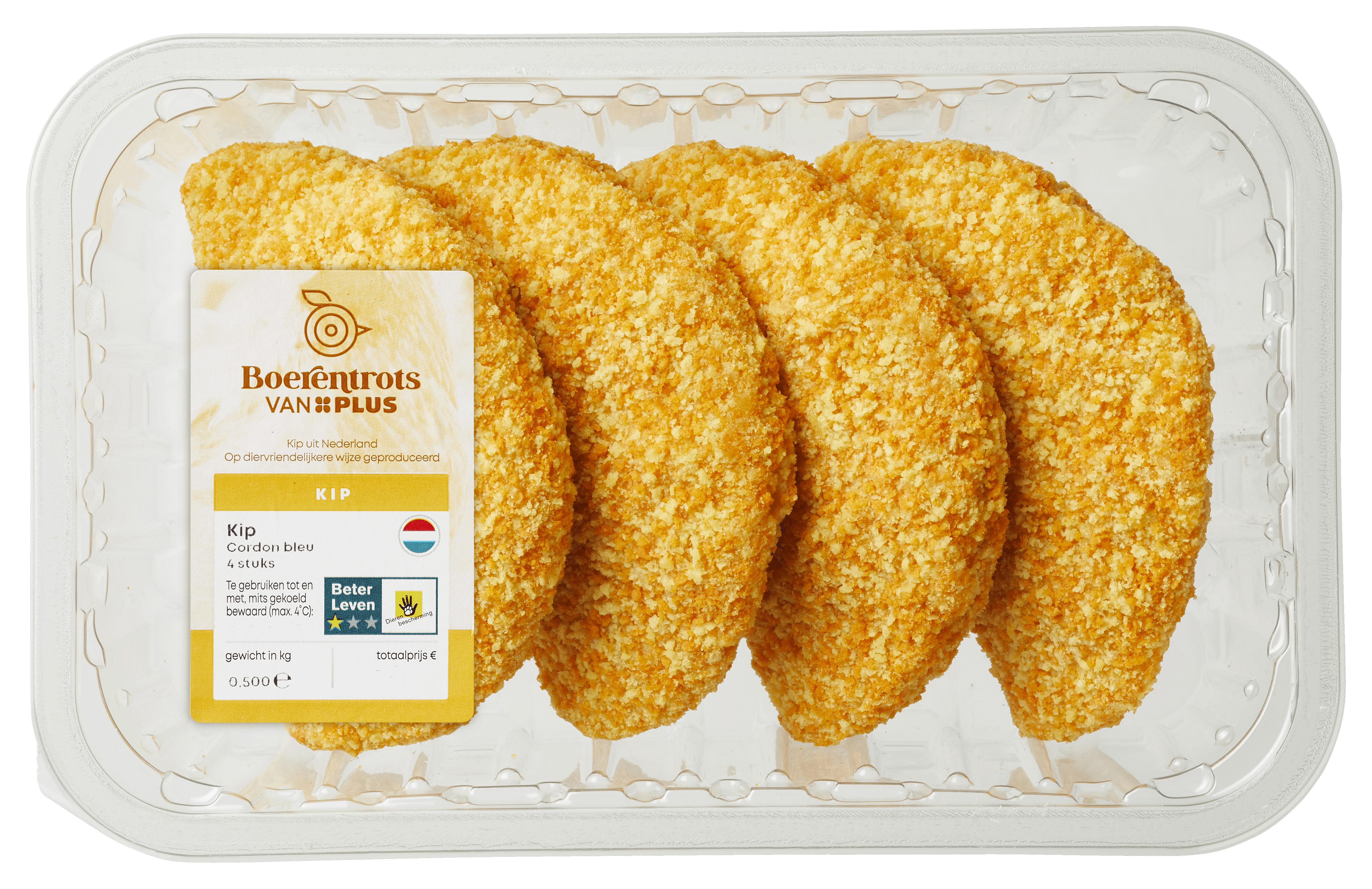 PLUS Boerentrots Kip cordon bleu 4st