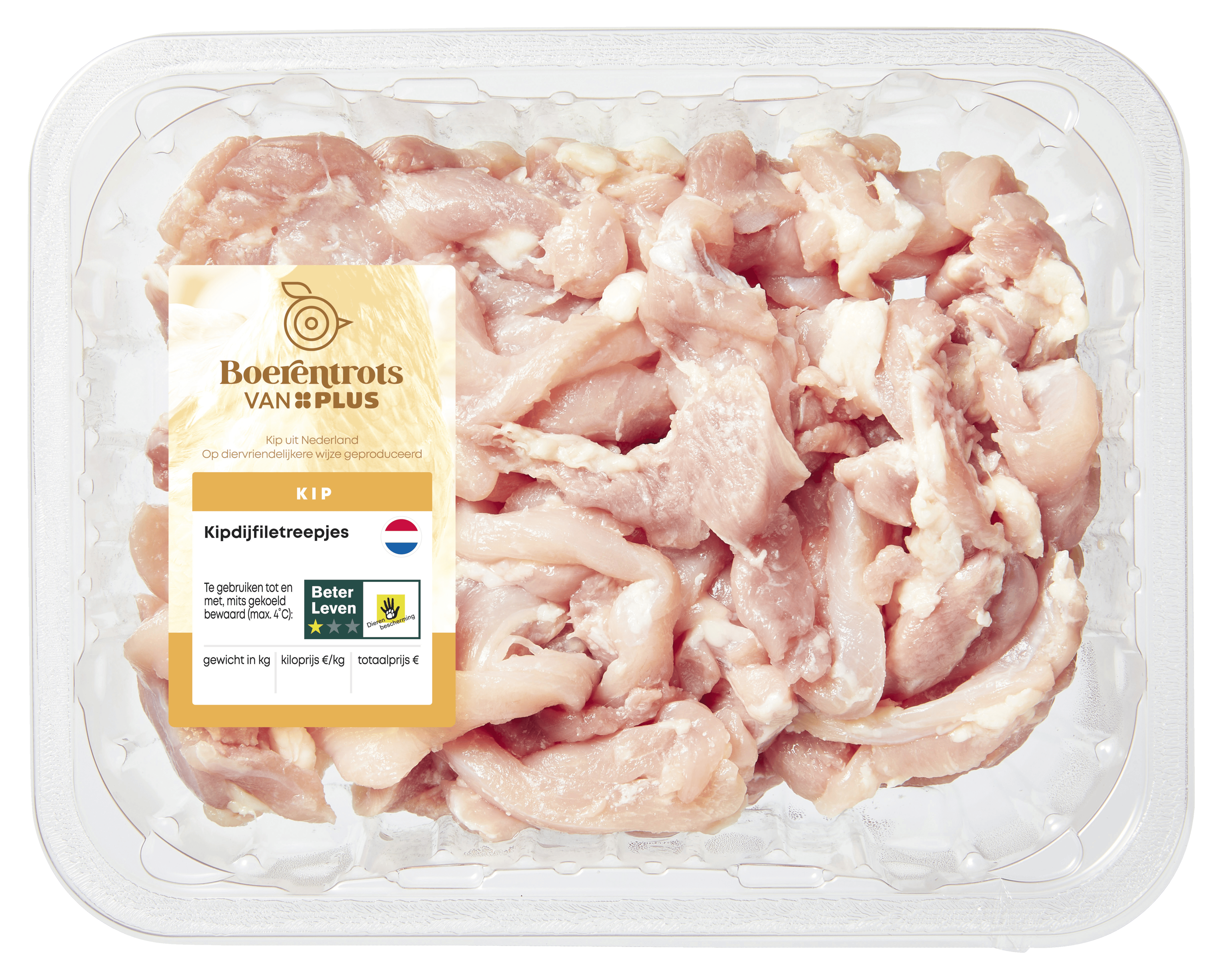 PLUS Boerentrots Kipdijfiletreepjes