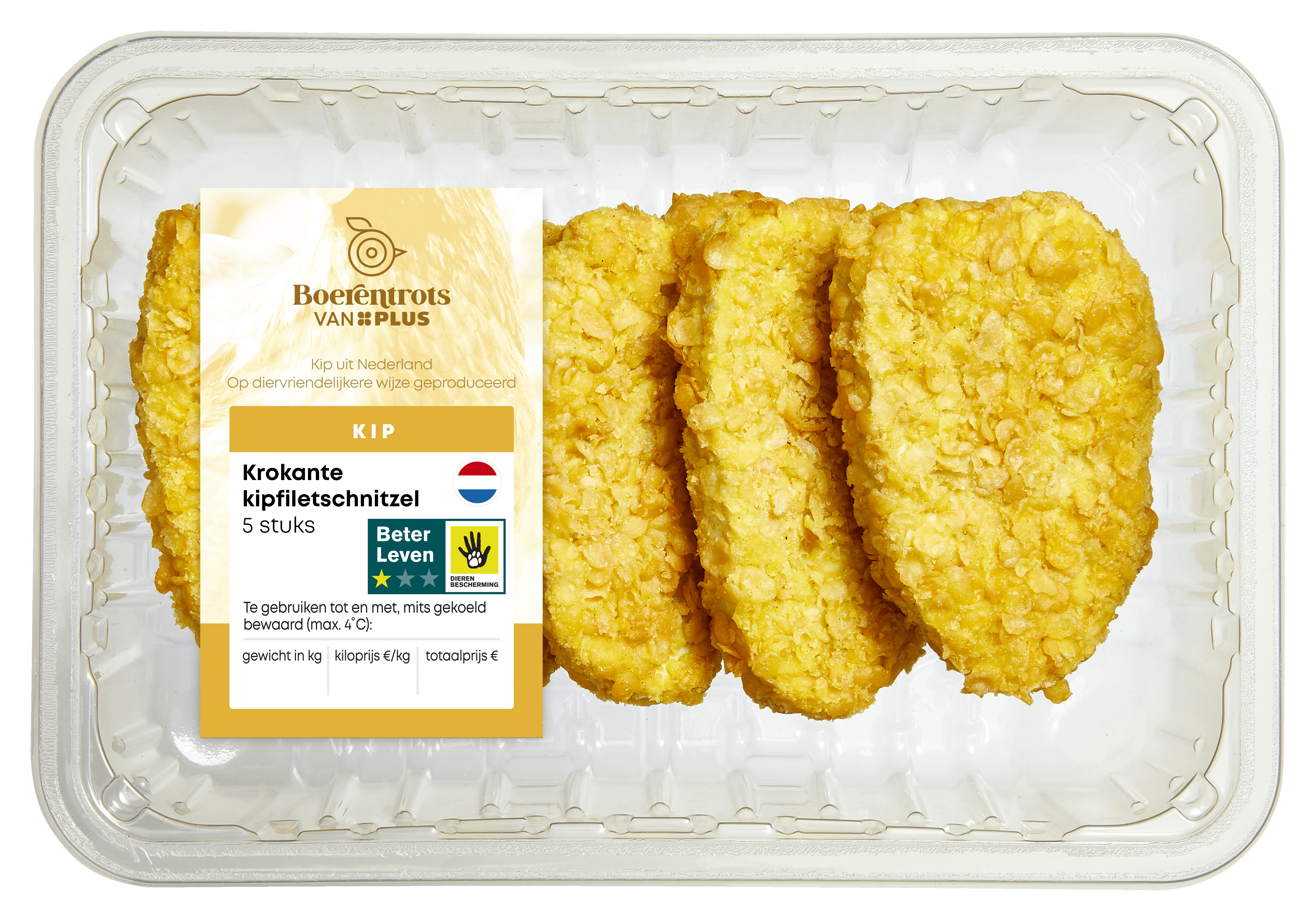 PLUS Boerentrots Krokante kipfiletschnitzels 5st