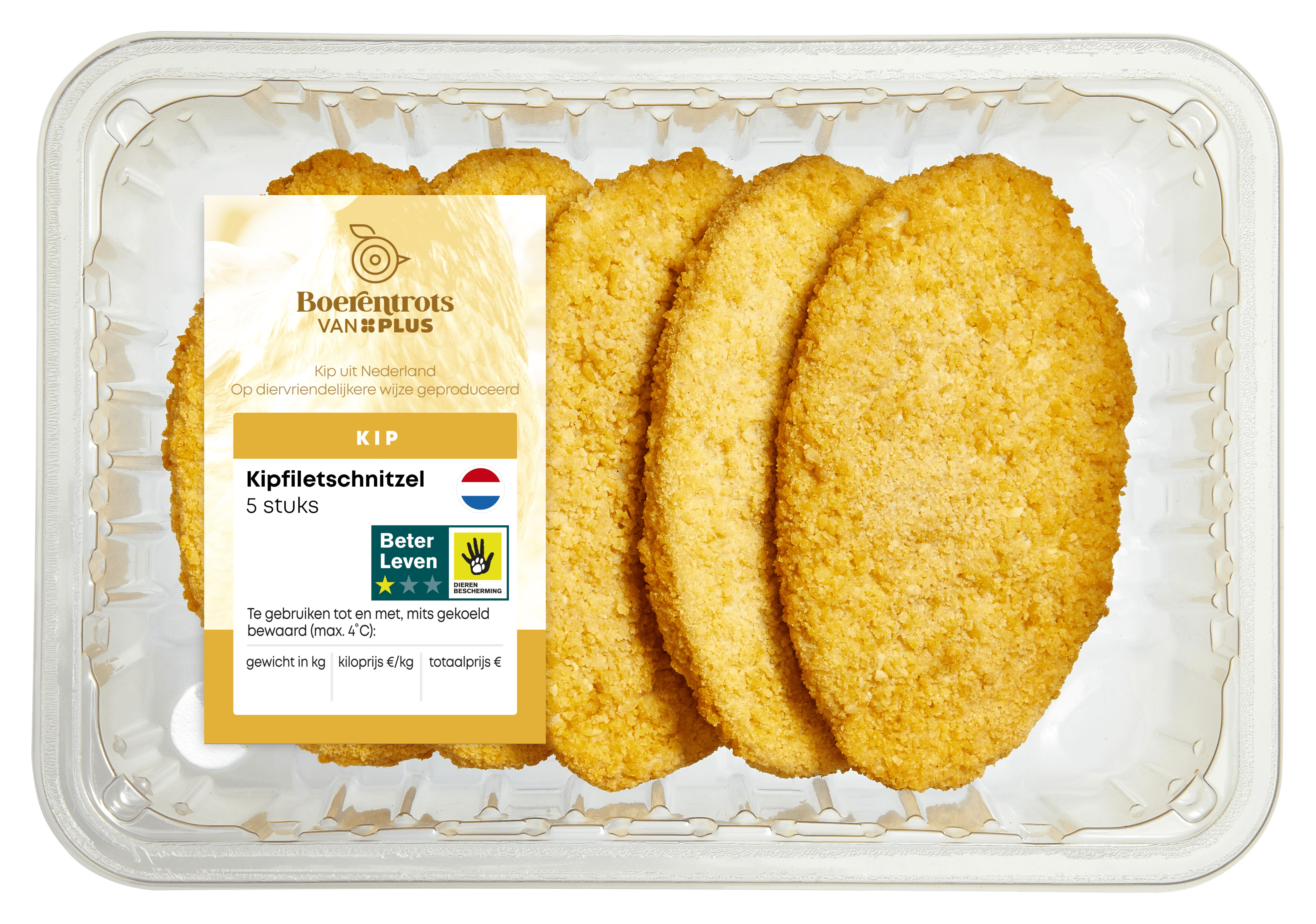 PLUS Boerentrots Kipschnitzel 5st.