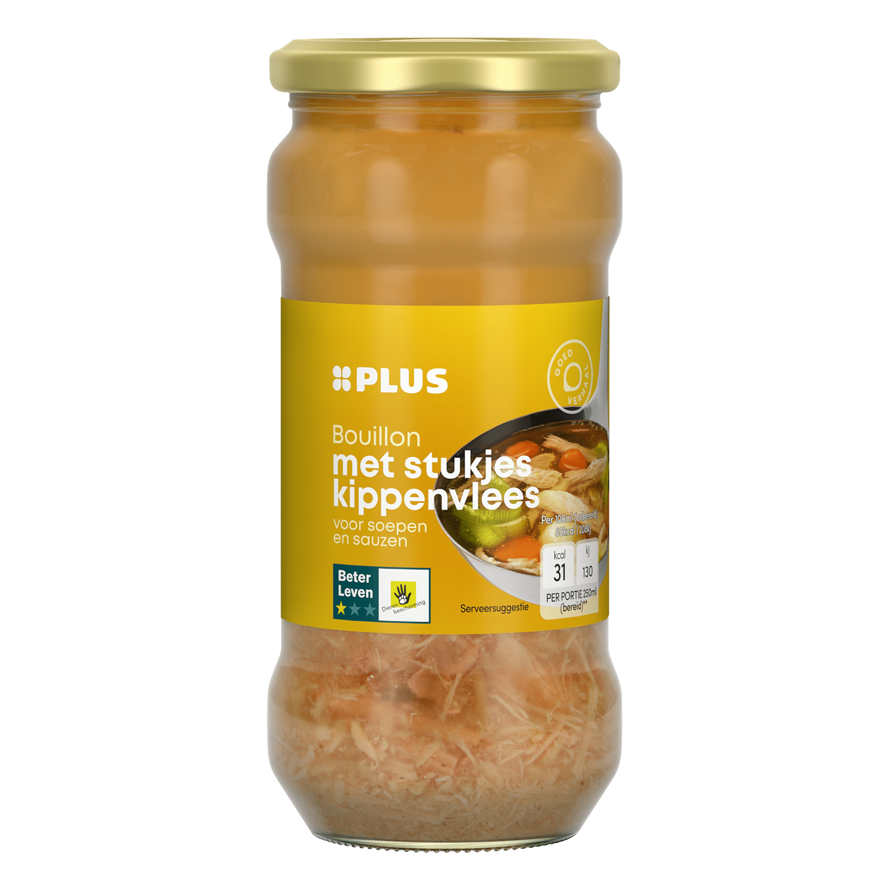 PLUS Bouillon kip Pot 340 ml