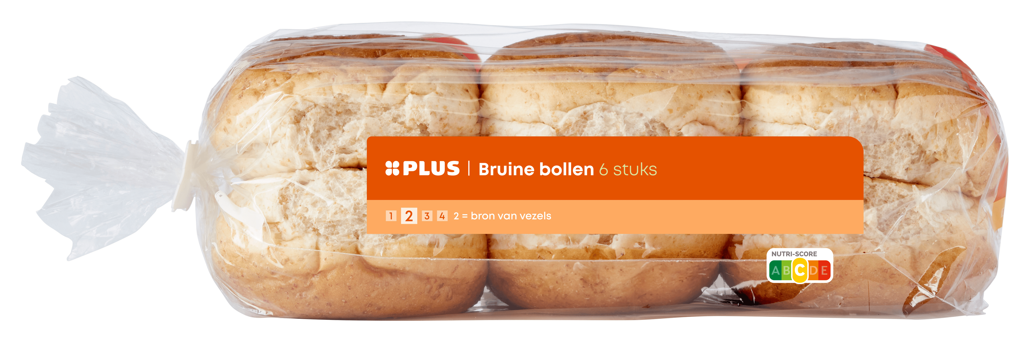 PLUS bruine bollen Zak 6 st