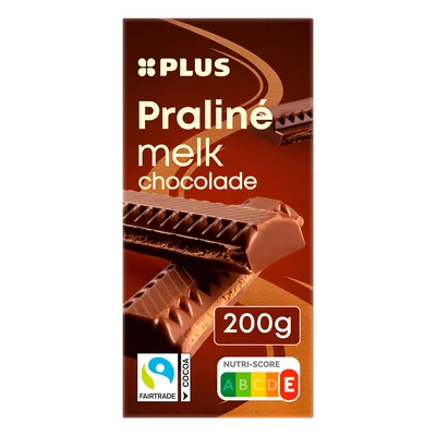PLUS Tablet chocolade praliné melk