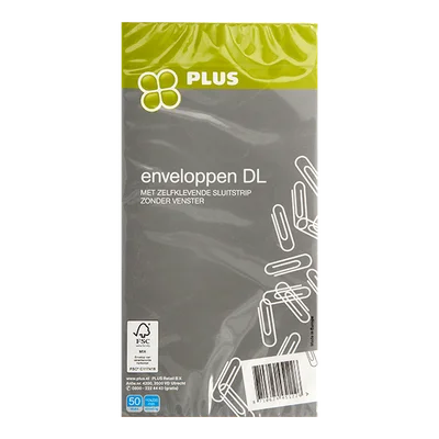 PLUS Enveloppen DL 110x220 mm FSC