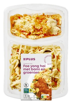 PLUS Foe Yong Hai gewokte bami en groenten Tray 450 g