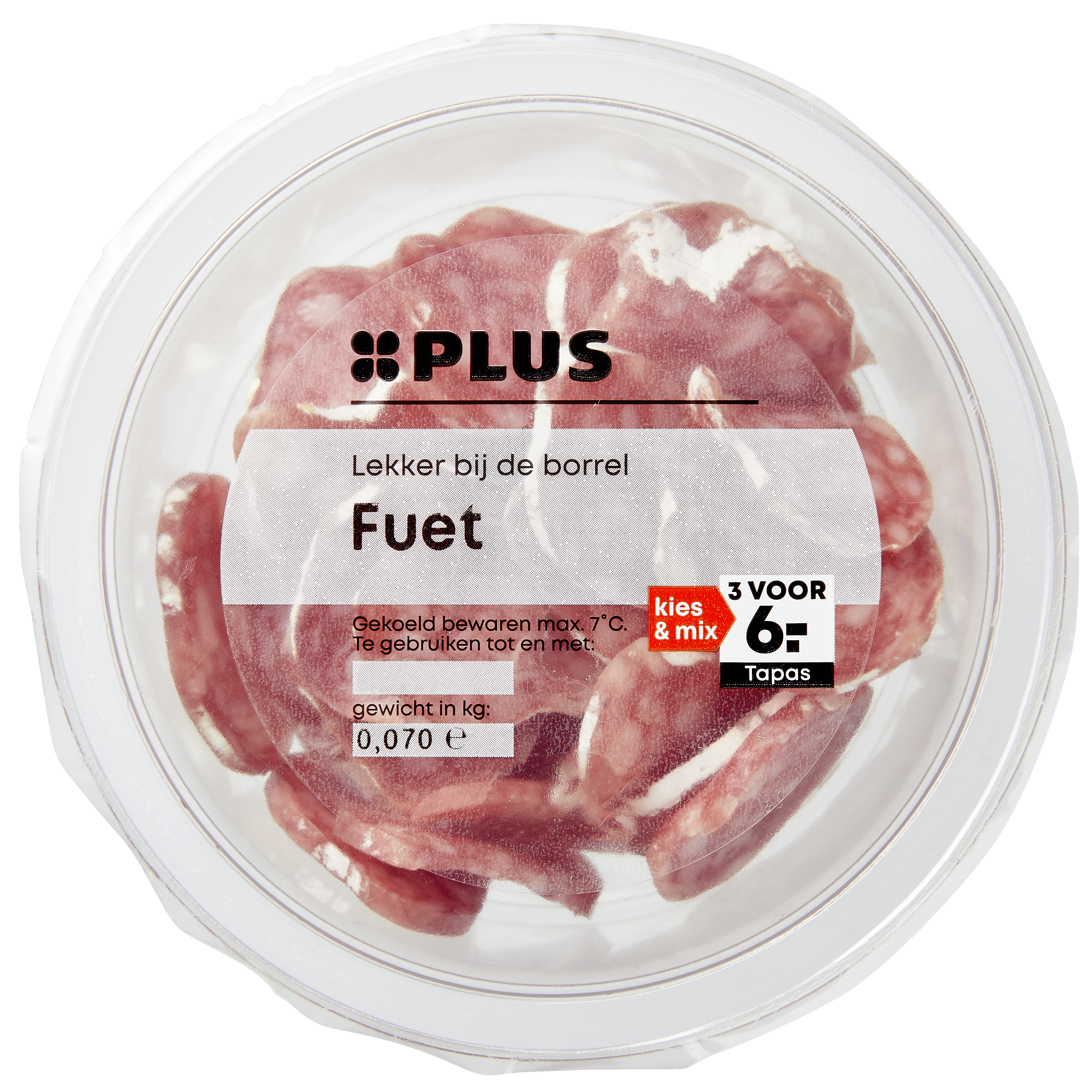 PLUS Fuetplakjes Bakje 70 g