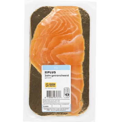 PLUS Gerookte Noorse zalm Zakje 50 g