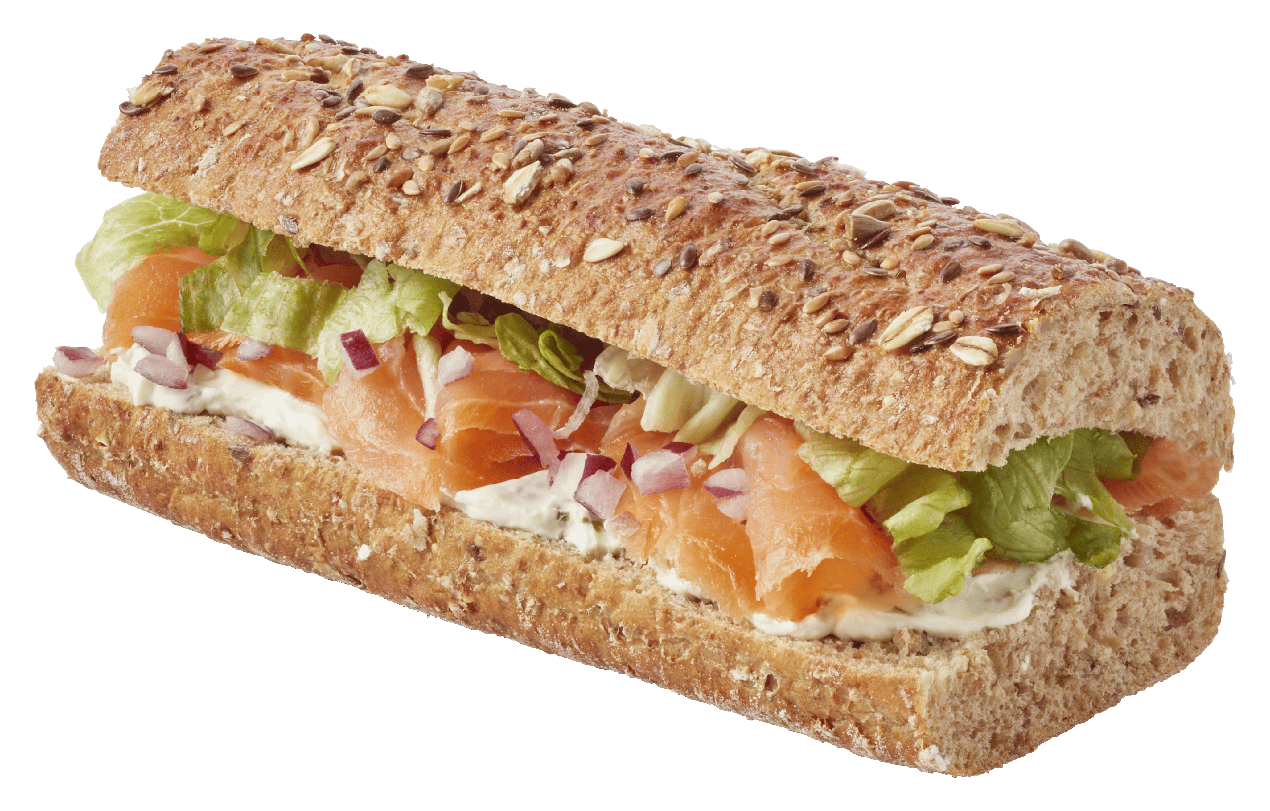 PLUS Meergranen baguette gerookte zalm Stuk 1 st