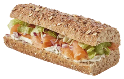 PLUS Meergranen baguette gerookte zalm Stuk 1 st