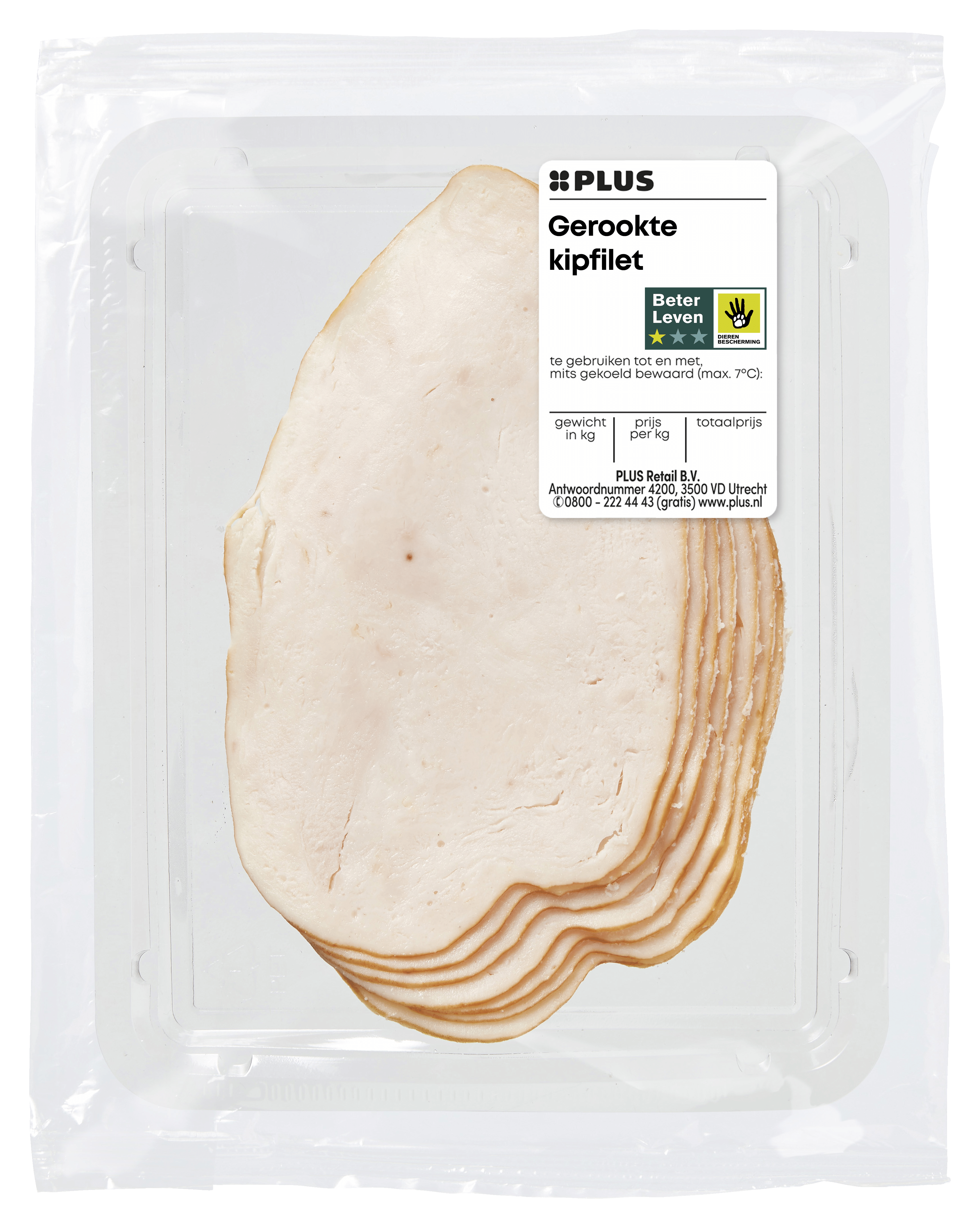 PLUS Gerookte kipfilet 100 gram