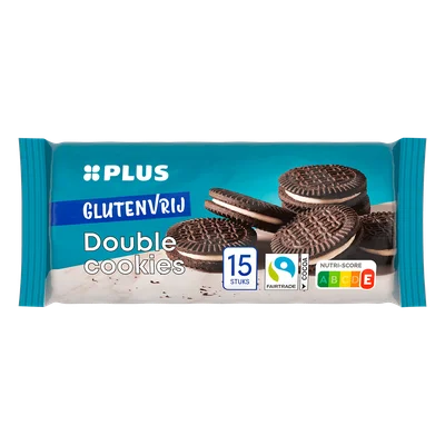 PLUS Glutenvrije double cookies Doos 200 g