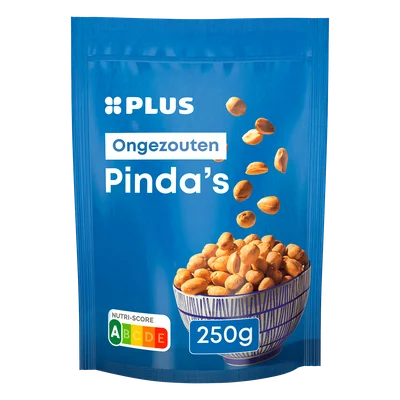 PLUS Pinda's ongezouten 250 gram Zak 250 g