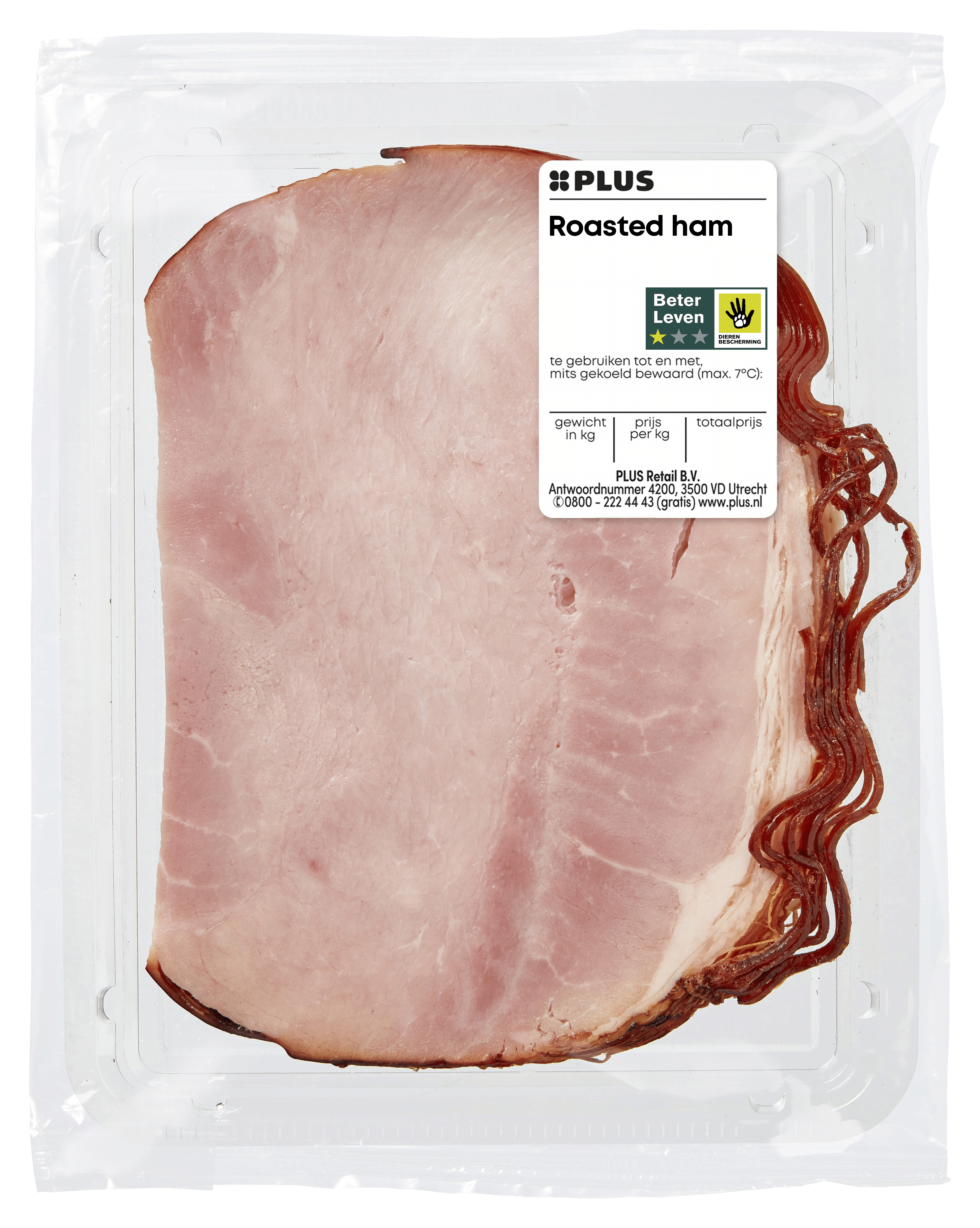 PLUS Roasted ham 125 gram