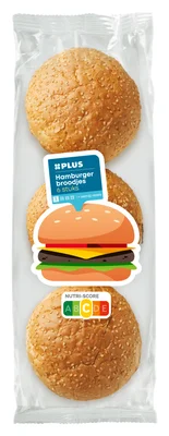 PLUS Hamburgerbroodjes Zak 6 st