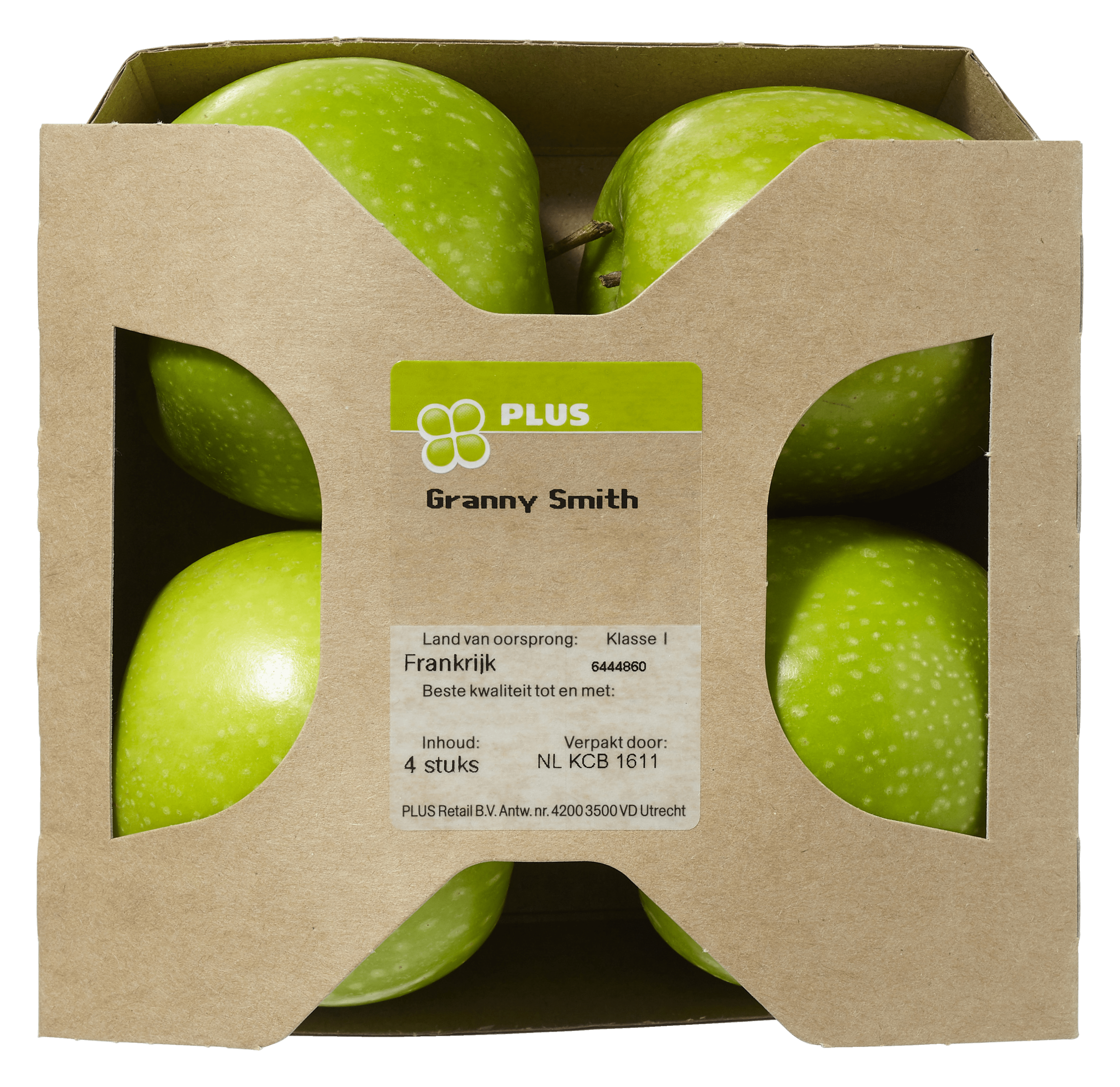 PLUS Handappels Granny Smith Schaal 4 st