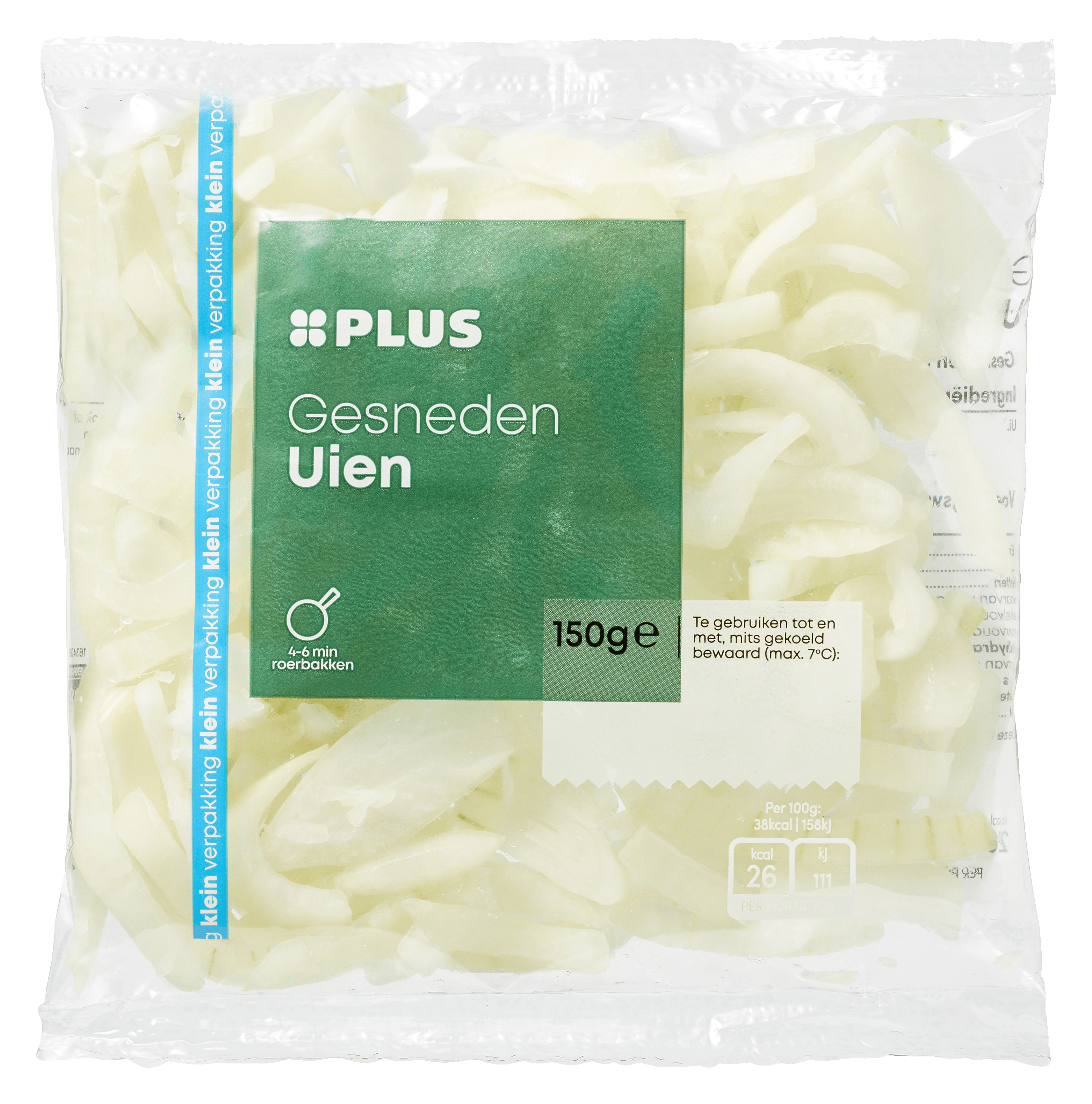 PLUS Uien gesneden Zak 150 g