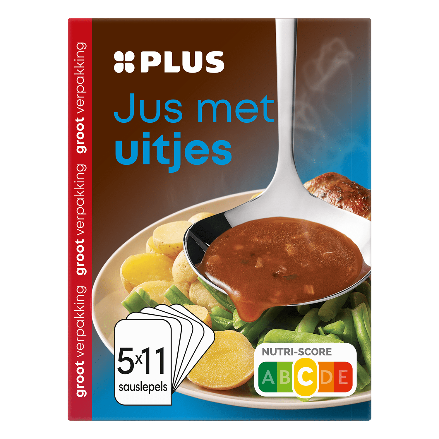 PLUS Jus met uitjes 5 pak Doos 90 g