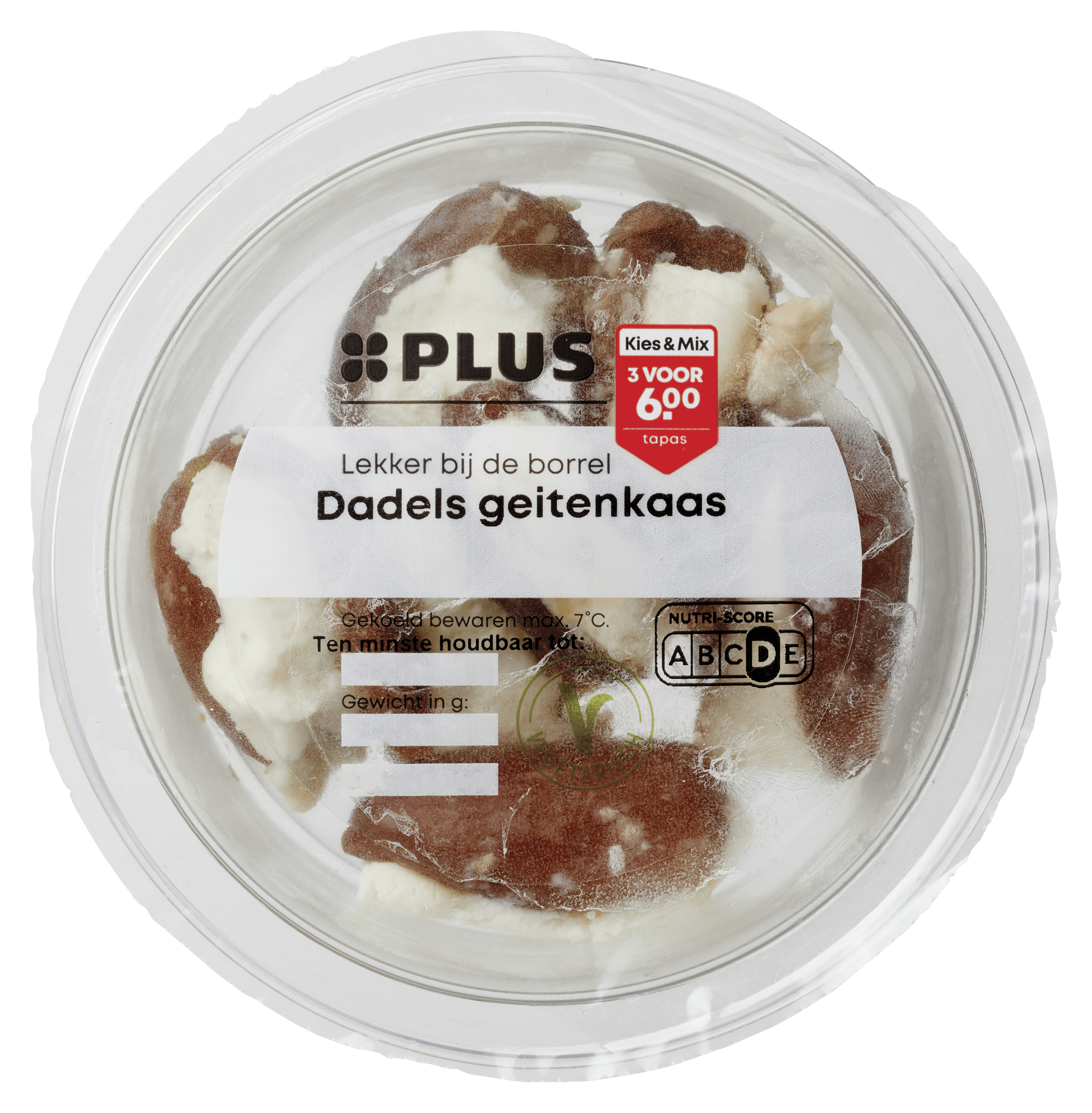 PLUS Dadels geitenkaas Bakje 80 g