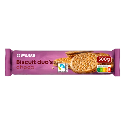 PLUS Biscuit duo's cacao Fairtrade
