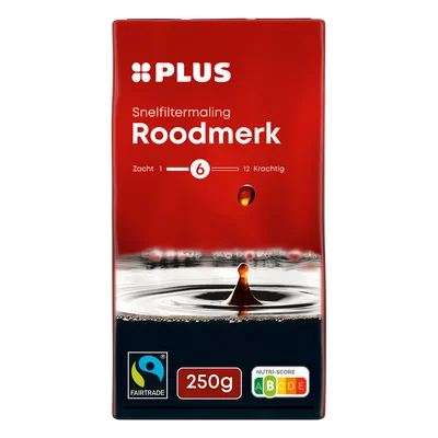PLUS Roodmerk Filterkoffie Fairtrade
