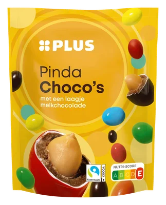 PLUS Pinda choco's Fairtrade Zak 250 g
