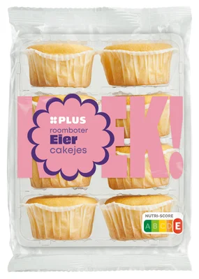 PLUS Roomboter eiercakejes
