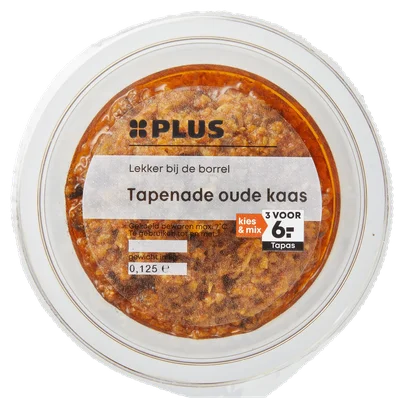 PLUS Oude kaas tapenade Bakje 125 g