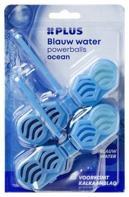 PLUS Powerball toiletblok blauw water Blister 2 st