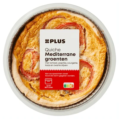 PLUS Quiche mediterrane groenten Tray 300 g