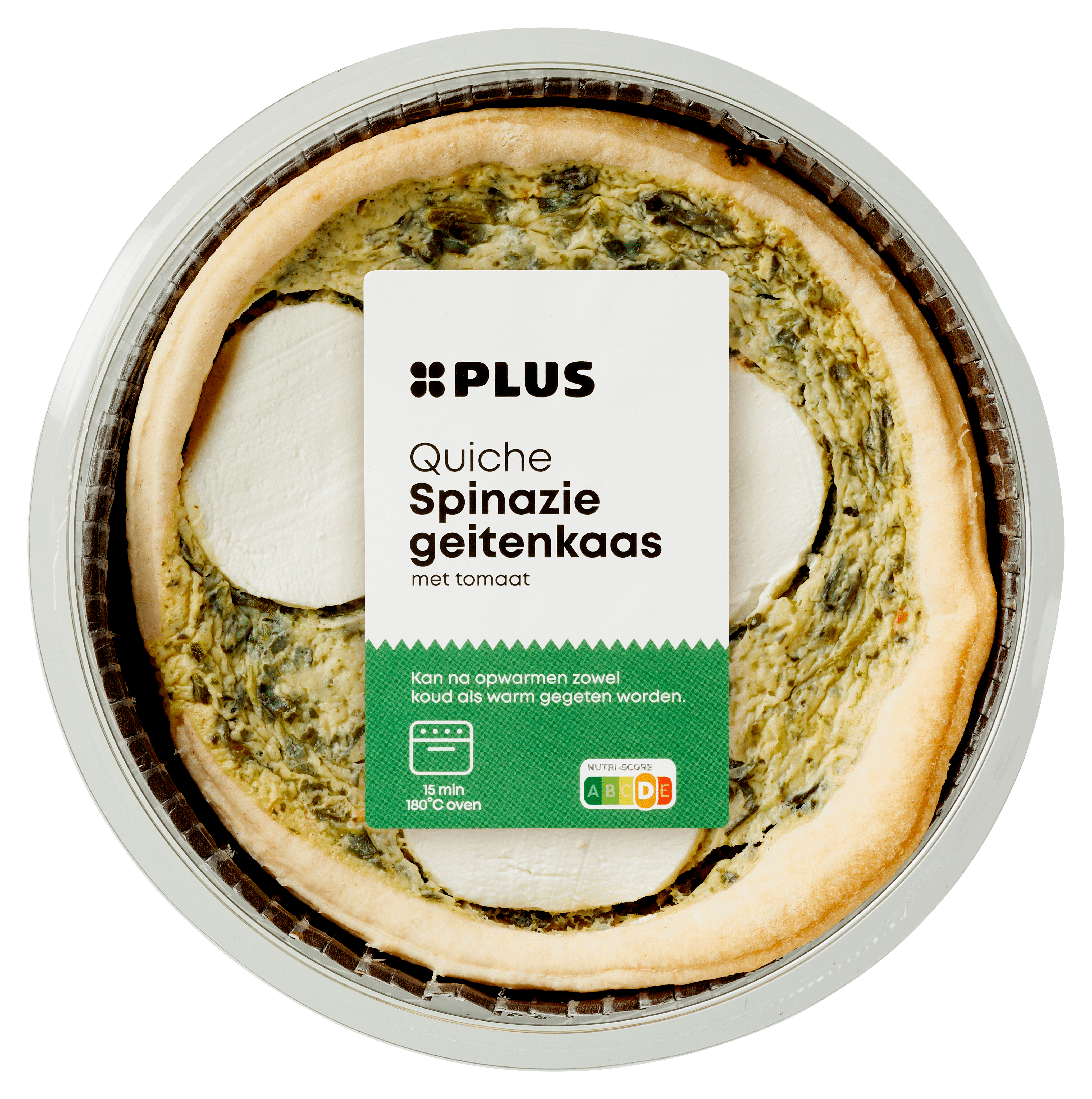 PLUS Quiche spinazie geitenkaas Tray 300 g