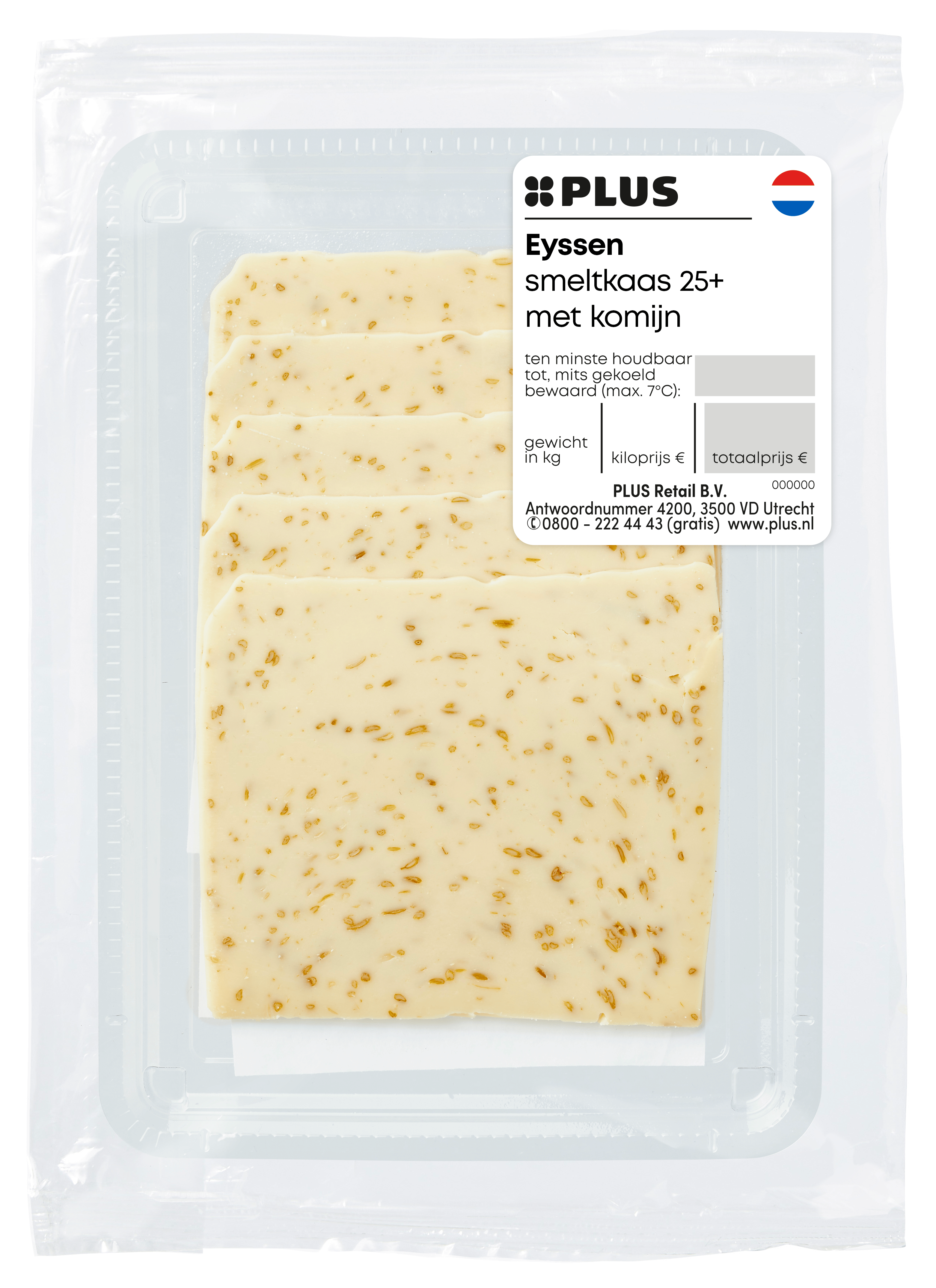 PLUS Smeltkaas komijn 25+ plakken