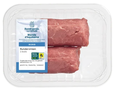 PLUS Boerentrots Blonde d'Aquitaine rundervinken 2 stuk