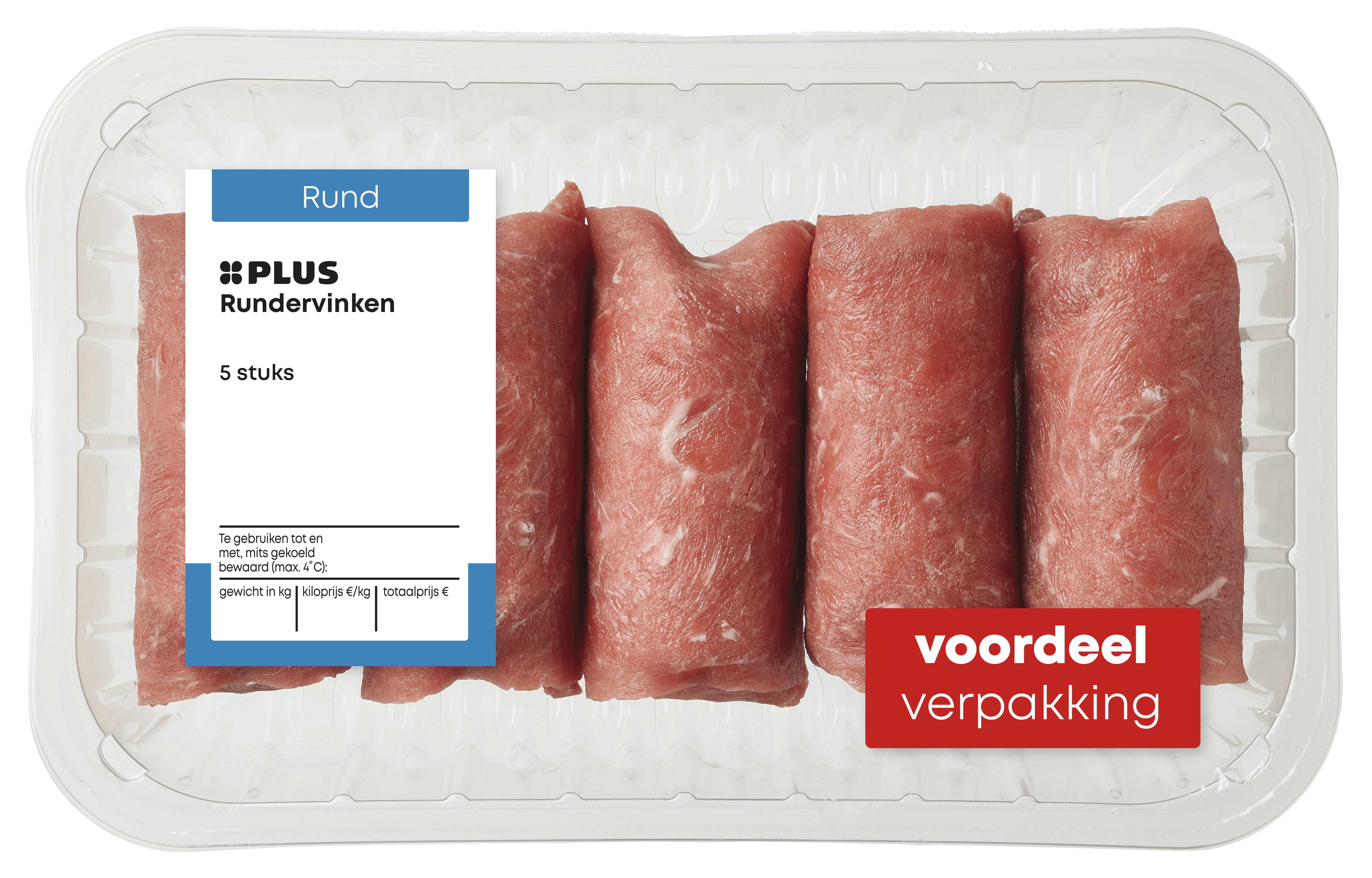 PLUS Rundervinken 5st. Stuk 500 g