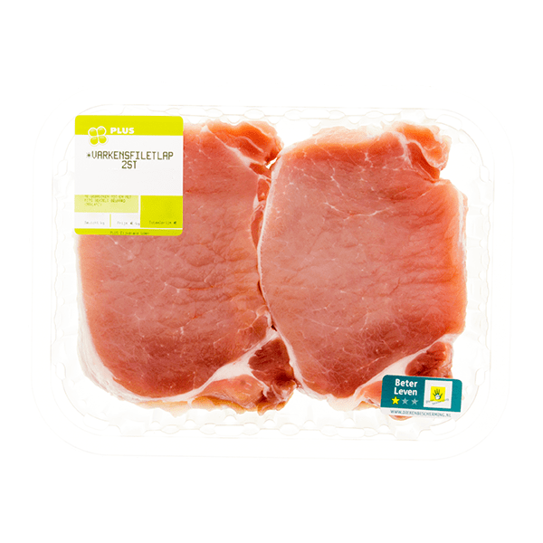 PLUS Varkensfiletlapjes 2 stuks 250 gram
