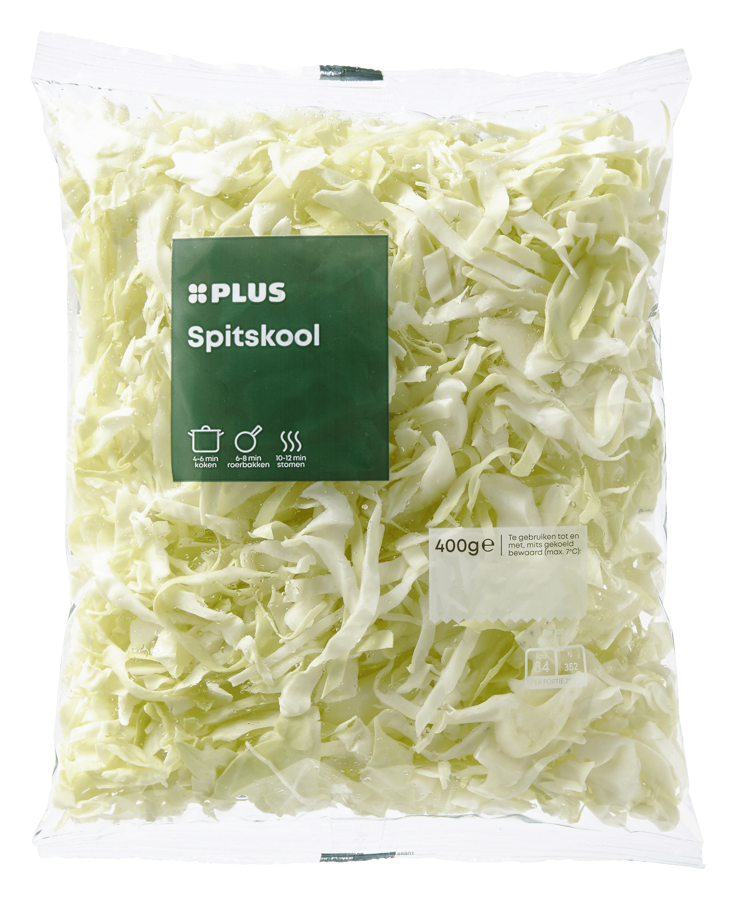 PLUS Spitskool gesneden Zak 400 g