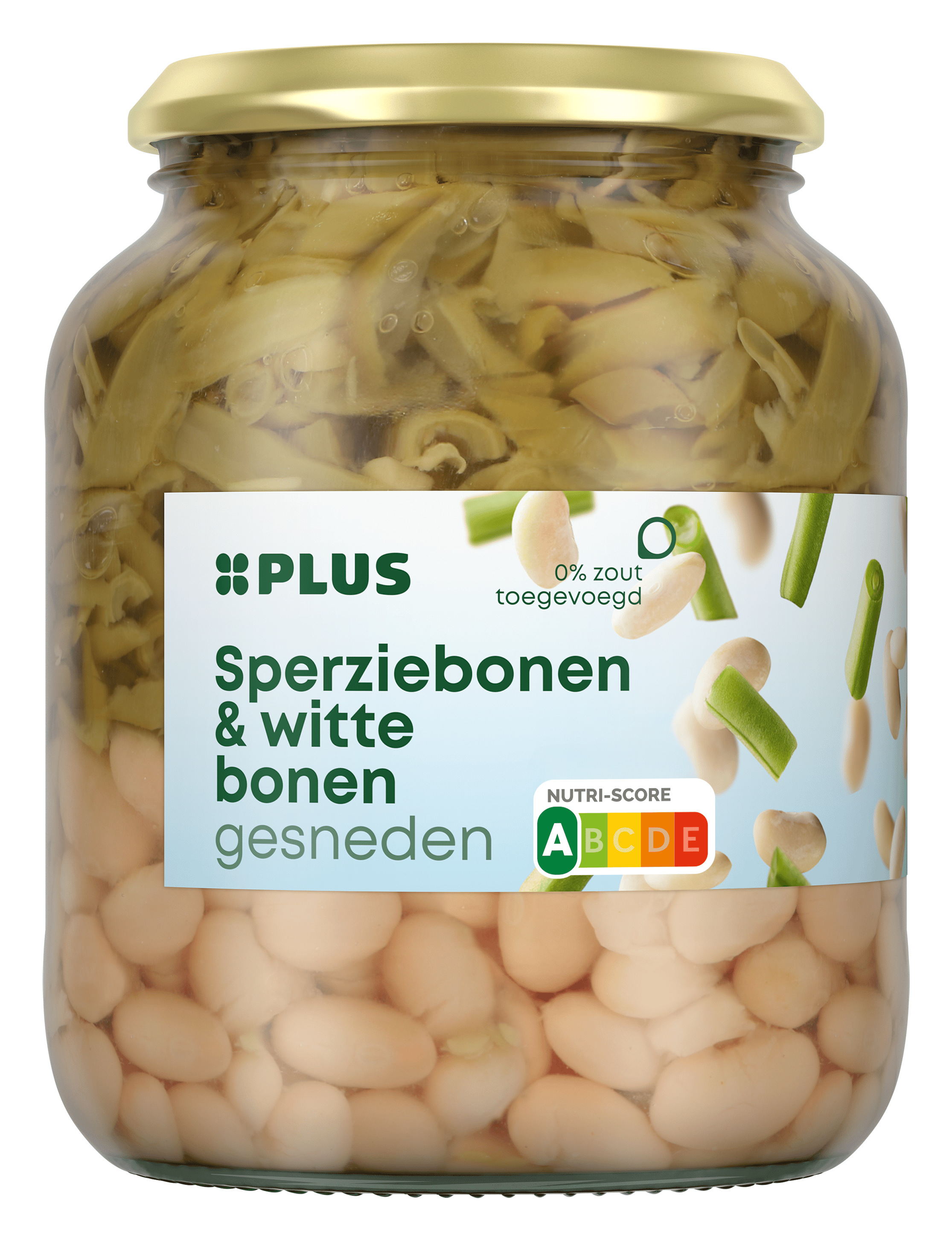 PLUS Sperziebonen met witte bonen Pot 680 g