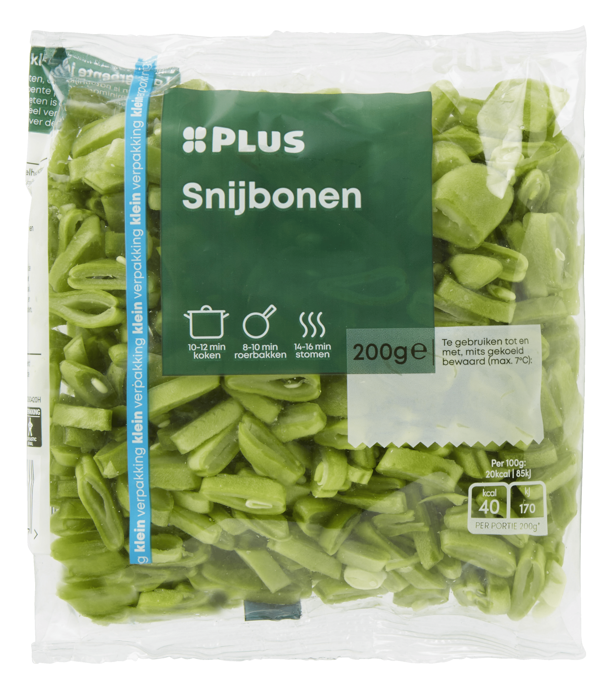PLUS Snijbonen gesneden Zak 200 g
