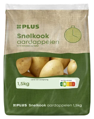 PLUS Snelkookaardappelen Zak 1500 g