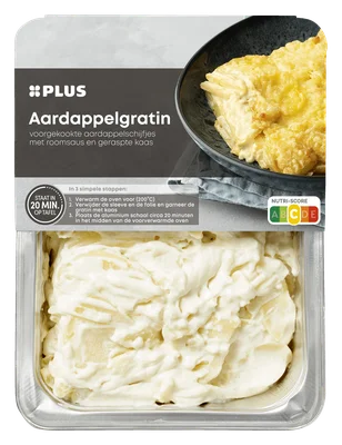 PLUS Aardappelgratin naturel Tray 500 g