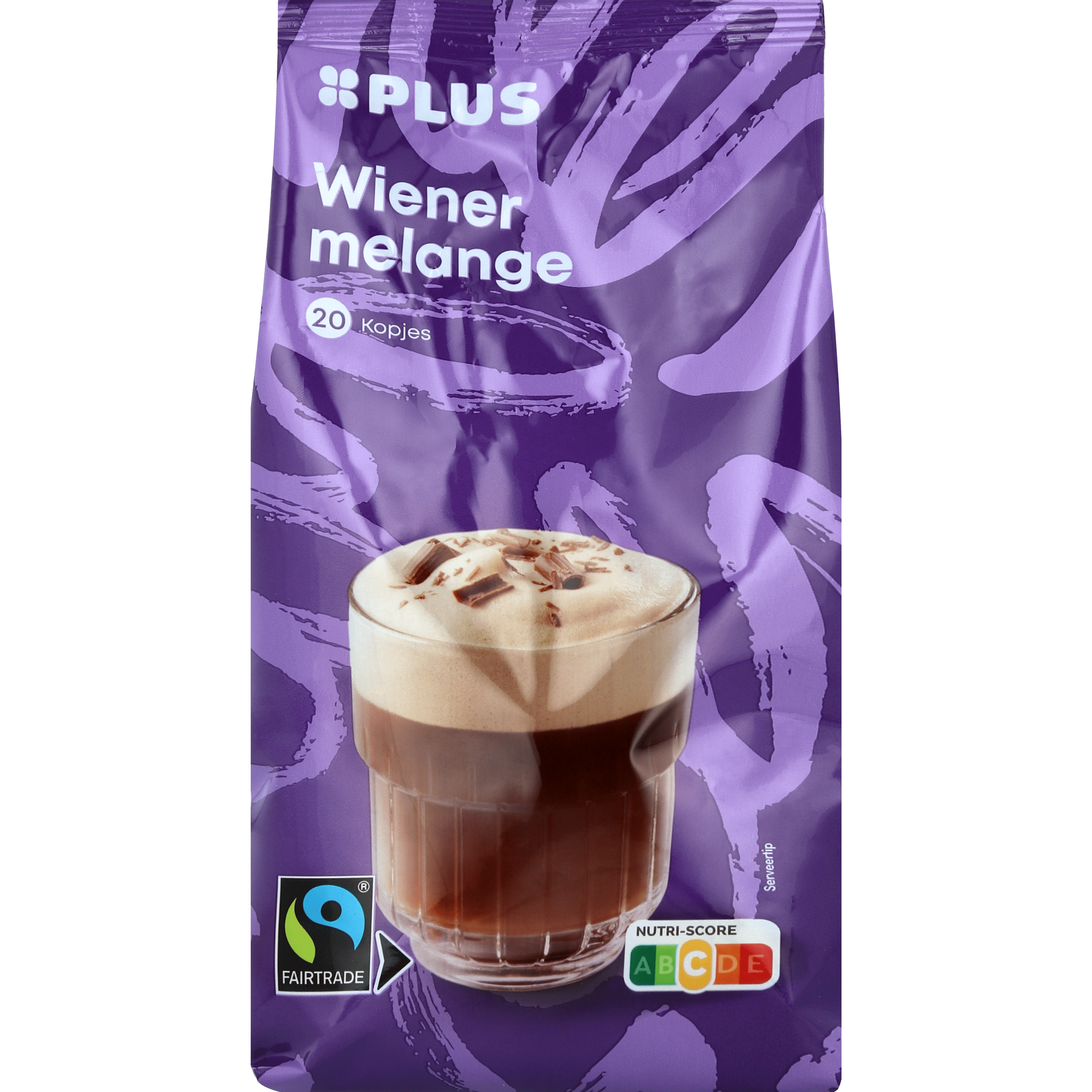 PLUS Wiener melange oploskoffie Fairtrade Zak 300 g