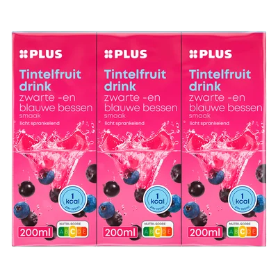 PLUS Tintelfruit 1kcal zwarte en blauwe bes Set 6 st