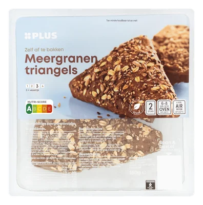PLUS Triangels meergranen Zak 180 g