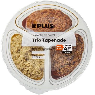 PLUS Trio tapenade Bakje 200 g