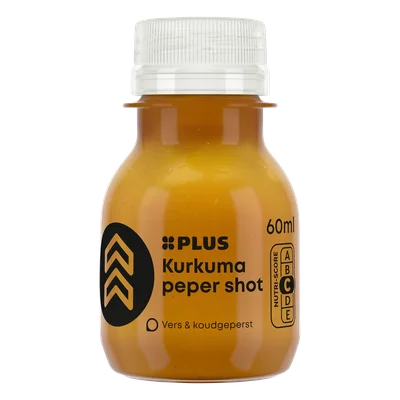 PLUS Vers shot kurkuma peper Fles 60 ml