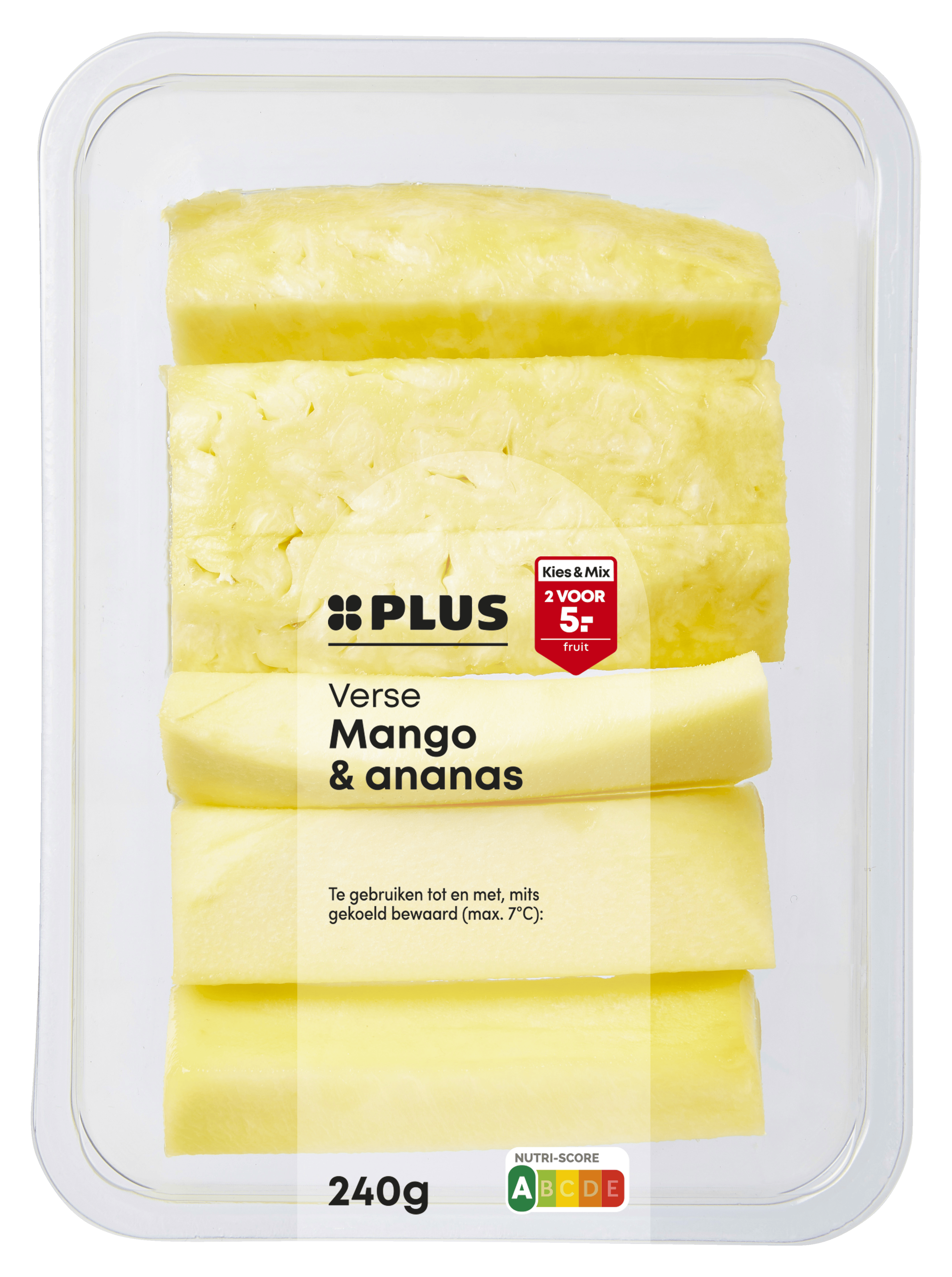 PLUS Verse ananas/mango sticks