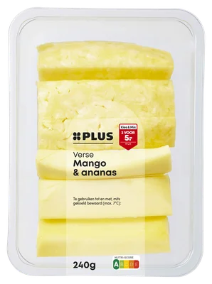 PLUS Verse ananas/mango sticks