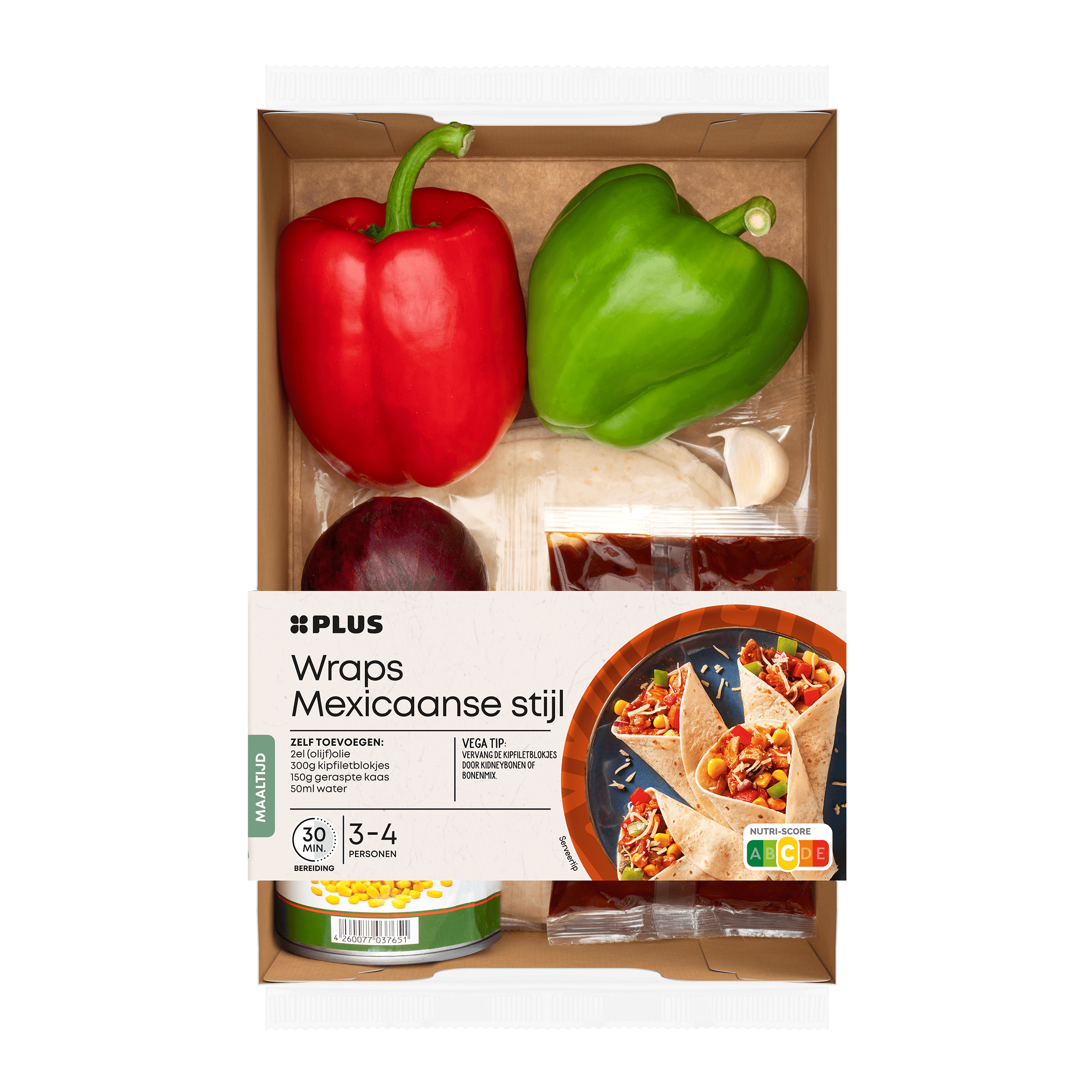 PLUS Verspakket Mexicaanse wraps Tray 1 st