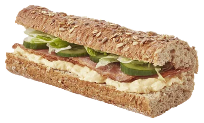 PLUS Meergranen baguette eiersalade met bac Stuk 1 st