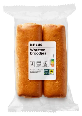 PLUS Worstenbroodjes Zak 4 st