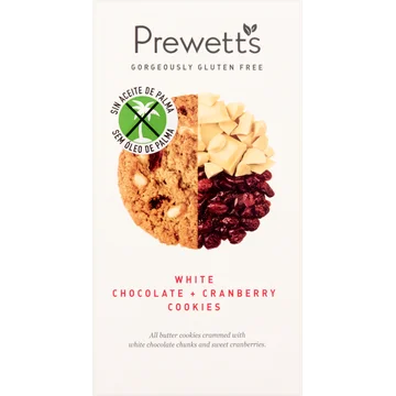Prewett's Witte Chocolate + Cranberry Cookies 150 g